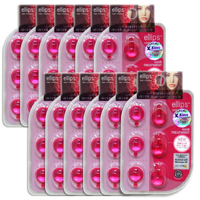 ■最大2800円OFFクーポン配布中■ ● 【12点セット】 エリップス ヘアビタミン ヘアトリートメント ピンク シートタイプ 1ml x 6粒 正規品 ヘアオイル 洗い流さない アウトバス トリートメント シート タイプ エリプス ellipsのサムネイル