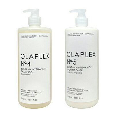 ■最大10倍エントリー＆当店買い回り要■ ● セット販売 オラプレックス no.4 ボンド メンテナンス シャンプー 1000ml + コンディショナー 1000ml 美容室専売 サロン専売 ポンプ ボトル OLAPLEX
