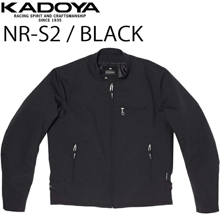 カドヤ ライダースジャケット メンズ KADOYA カドヤ ファブリックジャケット NR-S2 / BLACK オールシーズン対応ライダースジャケット あす楽対応