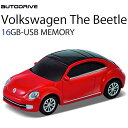 AUTODRIVE オートドライブ16GB VOLKSWAGEN THE BEETLE RED USBメモリー 外付けストレージ ザ・ビートル あす楽対応