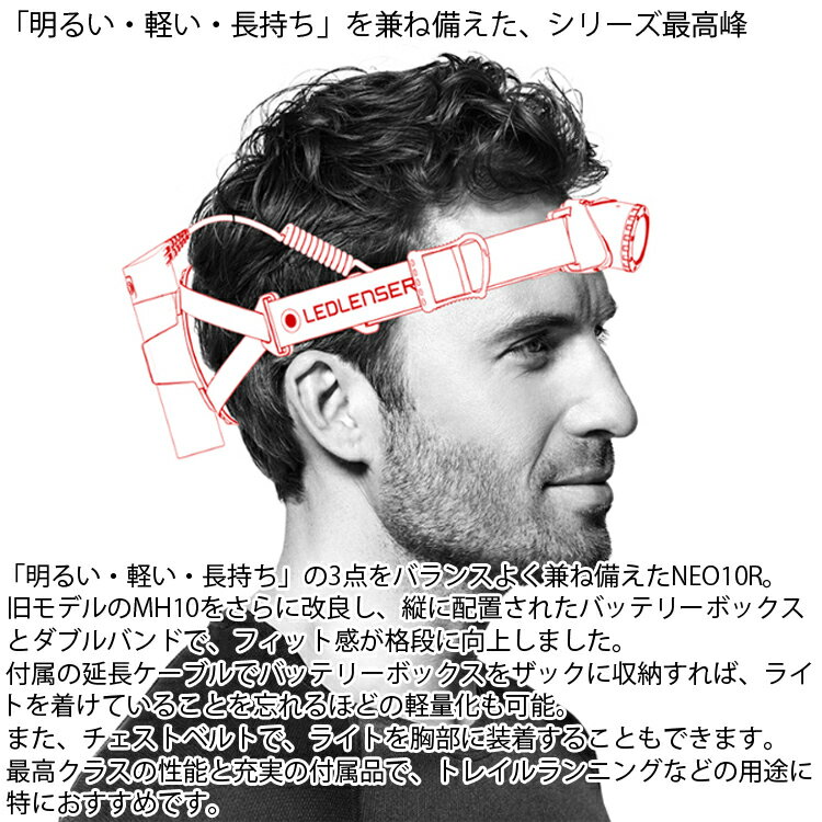 最大7年保証 LEDLENSER レッドレンザー NEO10R 充電式LEDヘッドランプ トレッキング 登山 あす楽対応通販格安セール情報 楽天 通販