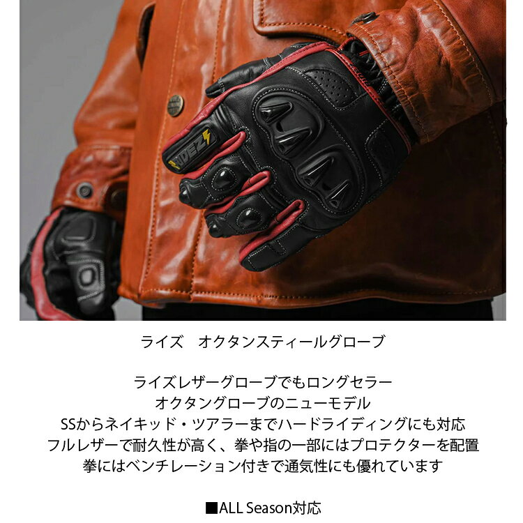 RIDEZ ライズ オクタンスティールグローブ...の紹介画像2