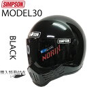 SIMPSON シンプソンヘルメット モデル30 M30 BLACK フルフェイスヘルメット Model30 SG規格全排 あす楽対応