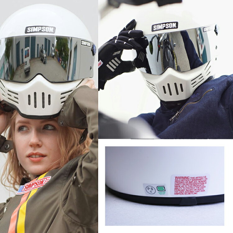 �߸����� SIMPSON ����ץ���إ��å� ��ǥ�30 M30 WHITE 2������ �ۥ磻�� �ե�ե������إ��å� Model30 SG����