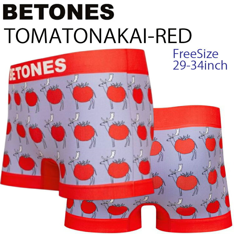 ゆうパケット対応2枚迄 BETONES ビトーンズ TOMATONAKAI-TMT006-6RED トマトナカイ フリーサイズ ボク..