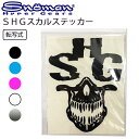 SNOMAN SHG SKULL ステッカー シートは転写式ですので貼る場所を決め一度しっかりと貼り付けたあと、ゆっくりシートを剥がすと文字だけが残ります。 ■サイズ：121×157mm