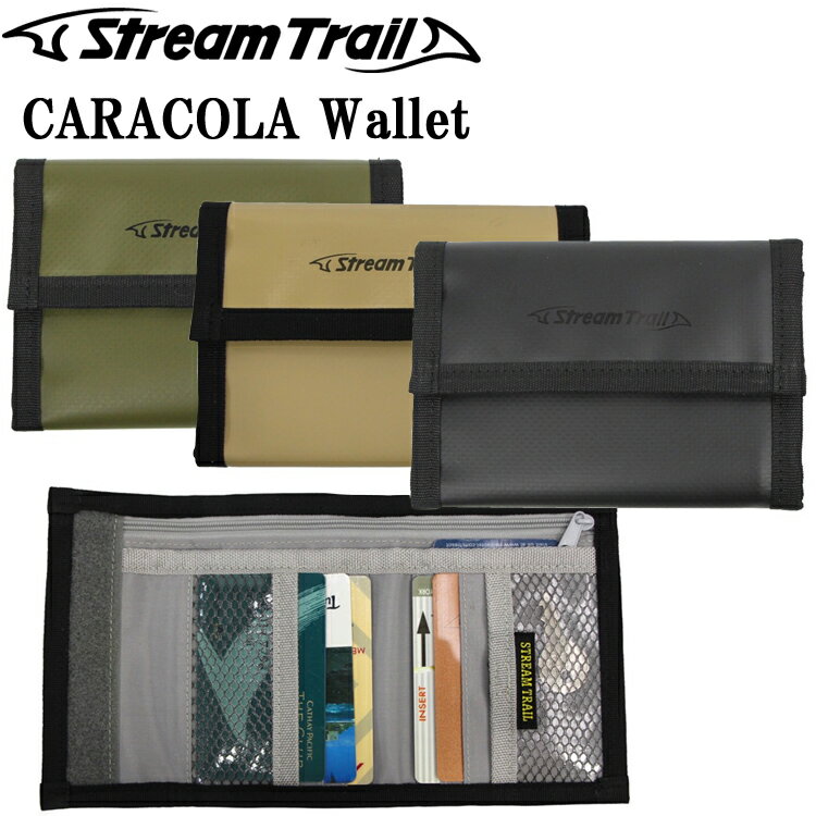 ゆうパケット対応2個迄 STREAMTRAIL ストリームトレイル CARACOLA Wallet カラコーラ 三つ折りワレット トラベルウォレット 旅行財布 1