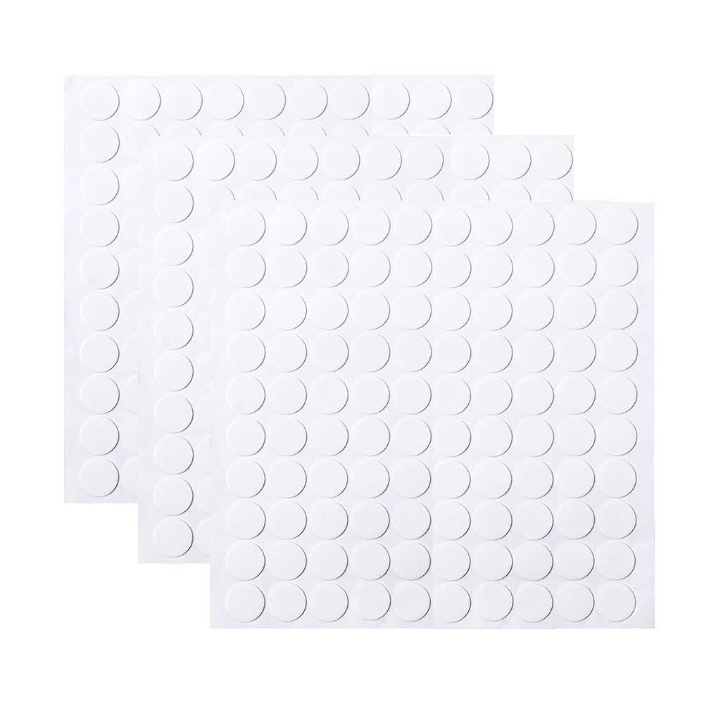 サムコス 両面テープ 両面シール 丸型 直径8mm 500枚入り 透明 超強力 粘着 ポスターはってはがせる 壁..