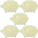 オーエ 食器用 スポンジ ホワイト 縦7.3cm×横11cm×高さ3.5cm cf キッチンスポンジ ひつじ モコモコやさしく 洗う 5個セット