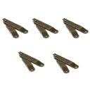 MINBOOT ヒンジ 蝶番 金具 サポート 5個入り ブロンズ 折りたたみ金具 家具メンテナンス 開口部 金属材料