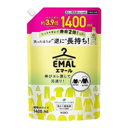 【大容量】エマール 伸びヨレ戻して元通り、洗ったほうが、逆に長持ち！ リフレッシュグリーンの香り ..