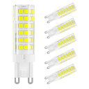 DiCUNO LED電球 G9口金 セラミックス LEDランプ 調光不可能 5W 500lm 全方向照明 6000K 昼白色 50Wハロゲンランプ相当 6個セッ...