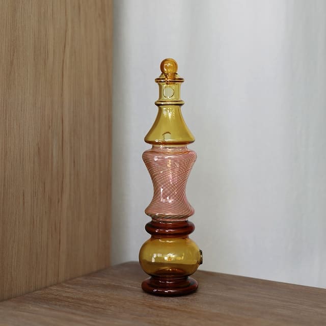 耐熱ガラスのお香立て Bottle Type [Yellow]