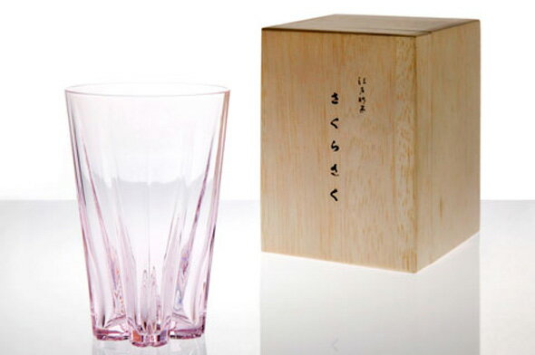 100% 坪井浩尚デザイン SAKURASAKU glass (サクラサクグラス) Tumbler （タンブラー）  単品 木箱入り ※メール便不可