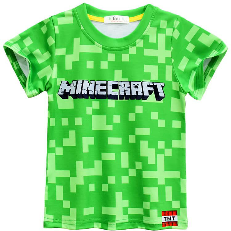 パンツ パジャマ 上下セット 女の子 キッズ マインクラフト Tシャツ マイクラ 半袖 キッズ ジュニア 子供服 総柄 男の子 ルームウェア 部屋着 男児 女児 セットアップ ストレッチ 通気性 100 110 120 130 140