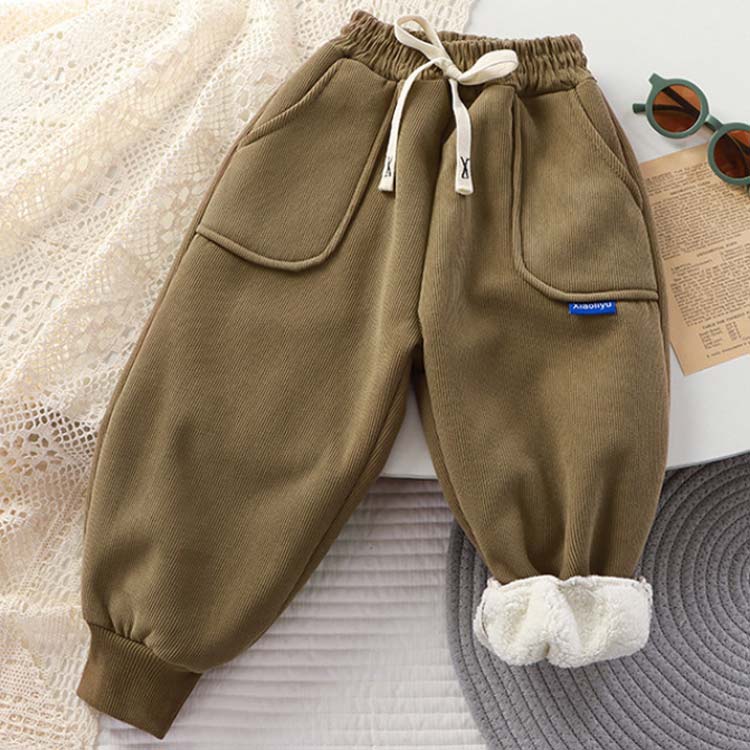 無地 裏ボア 冬 パンツ 裏ボア 秋 テーパードパンツ 暖かい コーデュロイ ジョガーパンツ 秋冬 厚手 暖か ボトムス 裏起毛 キッズ ゆったり 大きいサイズ ポケット付き リブ スウェットパンツ カジュアル シンプル 着回し 防寒 暖か あたっか かわいい
