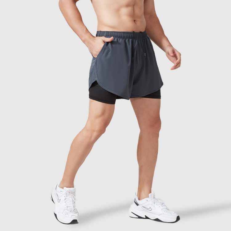 ランニングパンツ レギンス インナー付き インナータイツ付き 夏 ジムウェア ショ...
