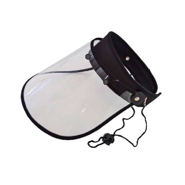 カジメイク バイザー レインバイザー 自転車 可動式 雨 フェイスガード 雨除け 透明 フリーサイズ クリア V-002のサムネイル