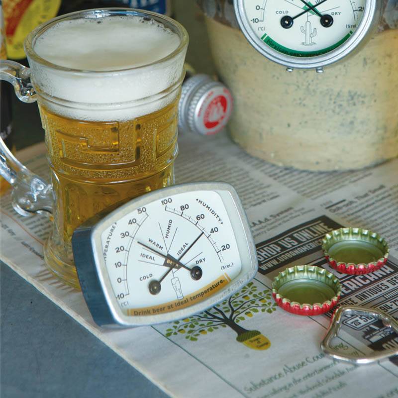 家具・インテリア フリーシュのDULTON (ダルトン) サーモハイグロメーター (ビール)｜アングル3