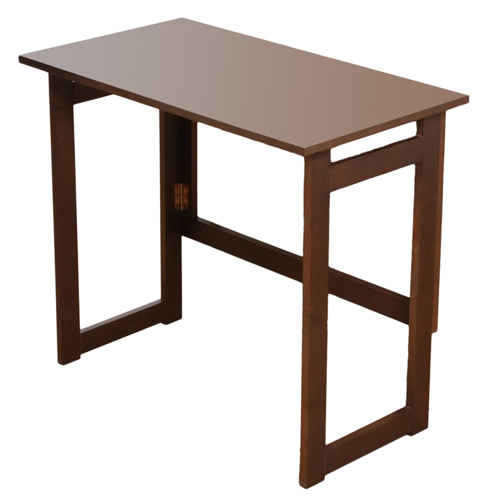 天然木 折りたたみテーブル 高さ69cm ブラウン