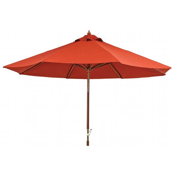 乐天商城 - 木製パラソル 270cm ガーデン家具 屋外用 テラス 庭 エンジ