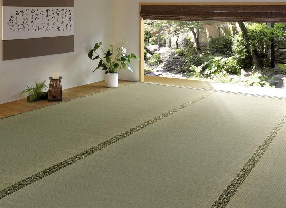 い草 上敷 撥水加工付き 備前 双目織 江戸間2畳 約174X174cm [2]