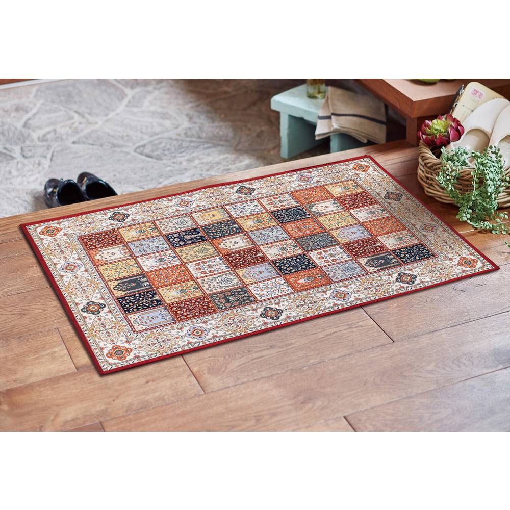 玄関マット 洗濯機OK 滑り止め・撥水加工付き トロワ 約60×90cm