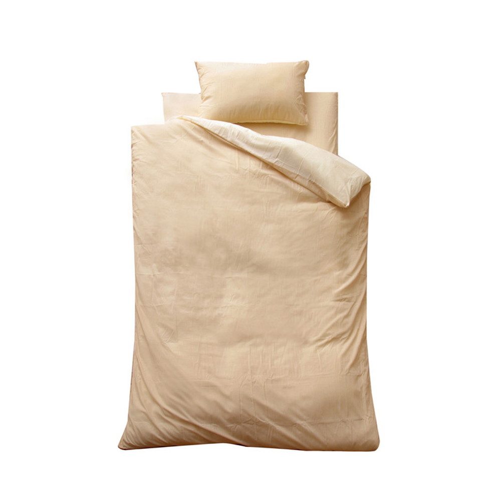 布団カバー シングル 3点セット 洗える リバーシブル ミドルベージュ×ライトベージュ