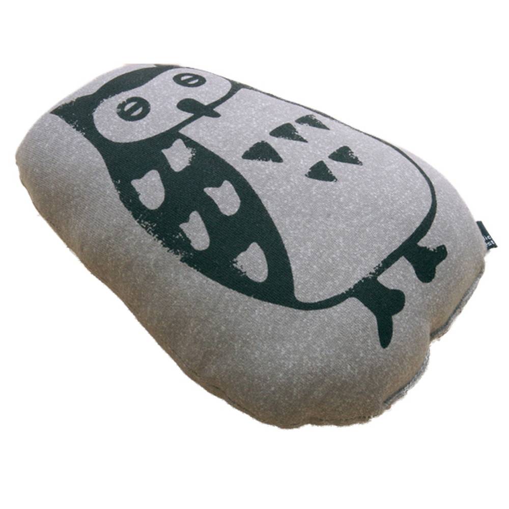 乐天商城 - カークッション マクラ フクロウ シートベルト枕 約28×20cm グレー
