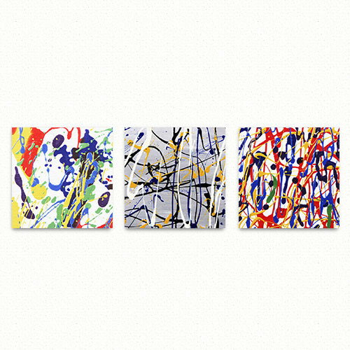 Rakuten - モダンなデザイン ファブリックボードセット pop-0049_0050_0051 30cm × 30cm