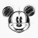 ディズニー ミッキー ファブリックパネル 壁かけインテリア dsn-0144 30cm × 30cm