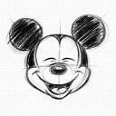 ディズニー ミッキー ファブリックパネル 壁かけインテリア dsn-0145 30cm × 30cm