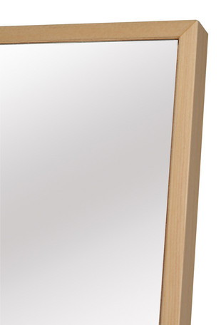 細枠スタンドミラー 幅22cm 天然木 NA (ナチュラル) 全身鏡 姿見 [2]