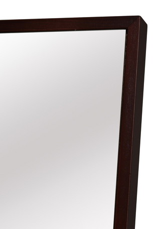 細枠スタンドミラー 幅22cm 天然木 BR (ブラウン) 全身鏡 姿見 [2]