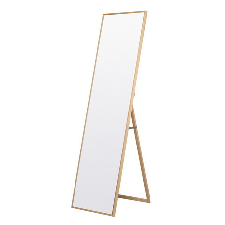 乐天商城 - 細枠スタンドミラー 幅42cm 天然木 NA (ナチュラル) 全身鏡 姿見