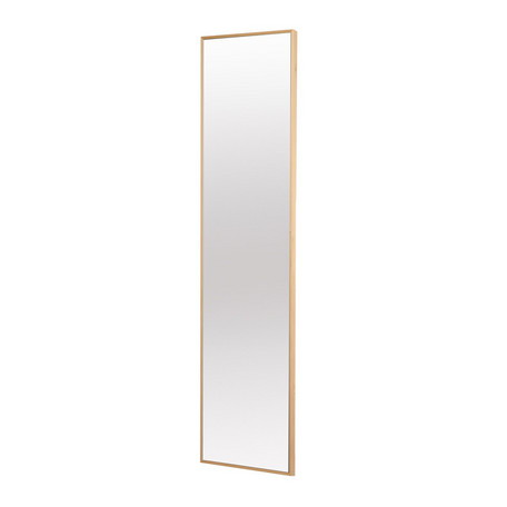 乐天商城 - 細枠ウォールミラー 幅42cm 天然木 NA (ナチュラル) 全身鏡 姿見 壁掛け