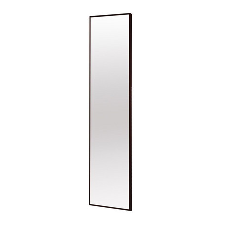 乐天商城 - 細枠ウォールミラー 幅42cm 天然木 BR (ブラウン) 全身鏡 姿見 壁掛け