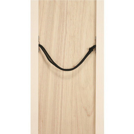 細枠ウォールミラー 幅42cm 天然木 NA (ナチュラル) 全身鏡 姿見 壁掛け [3]