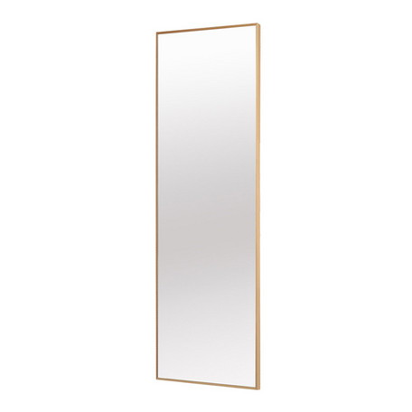 乐天商城 - 細枠ウォールミラー 幅60cm 天然木 NA (ナチュラル) 全身鏡 姿見 壁掛け