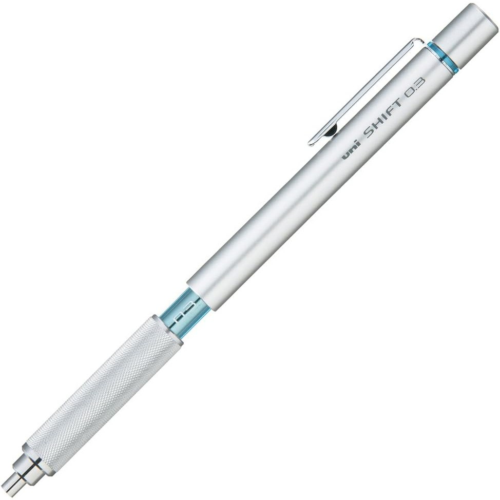乐天商城 - 三菱鉛筆 シャーペン シフト 0.3mm 製図系 シルバー M31010.26
