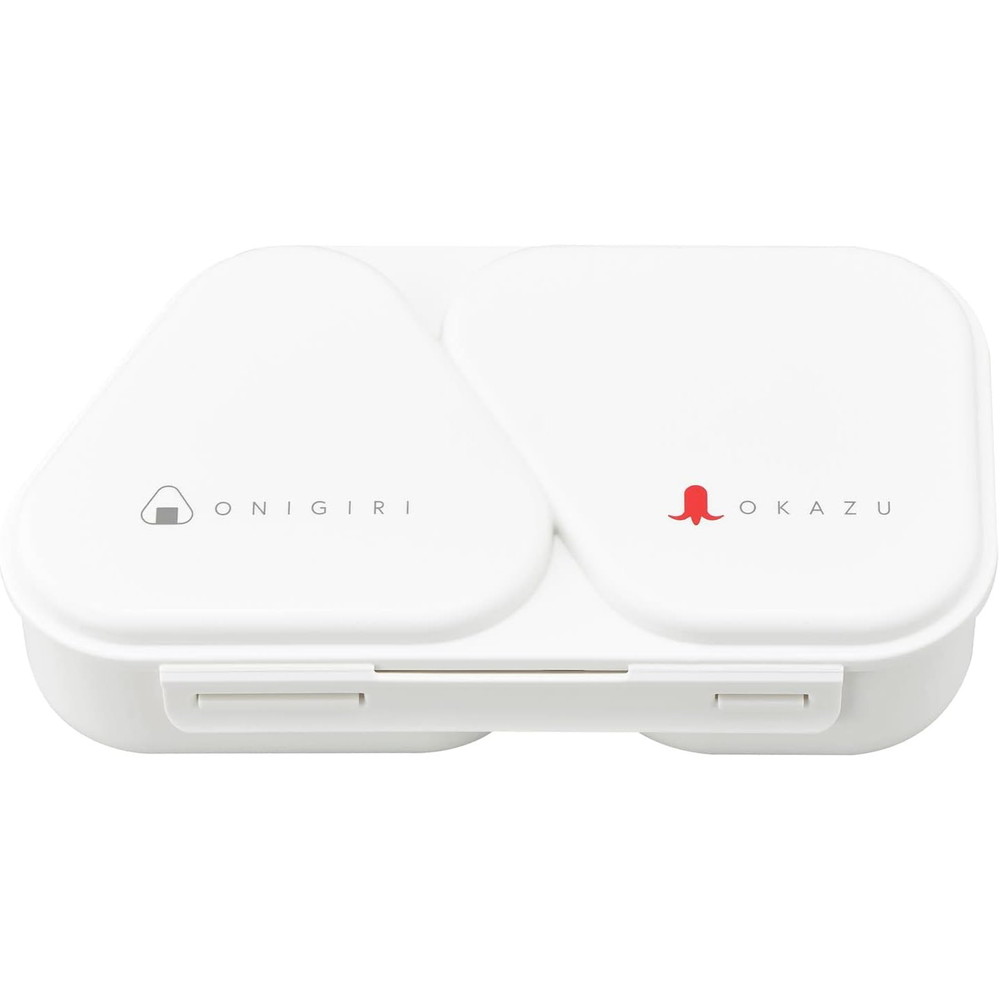 OSK オーエスケー おにぎりランチケース 弁当箱 ホワイト 電子レンジ対応 簡単 抗菌 押し型付き LS-15