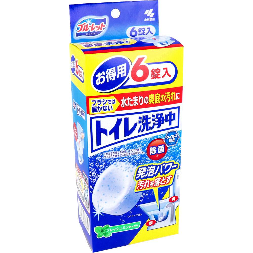 乐天商城 - ブルーレット トイレ洗浄中 お徳用 フレッシュミントの香り 6錠入