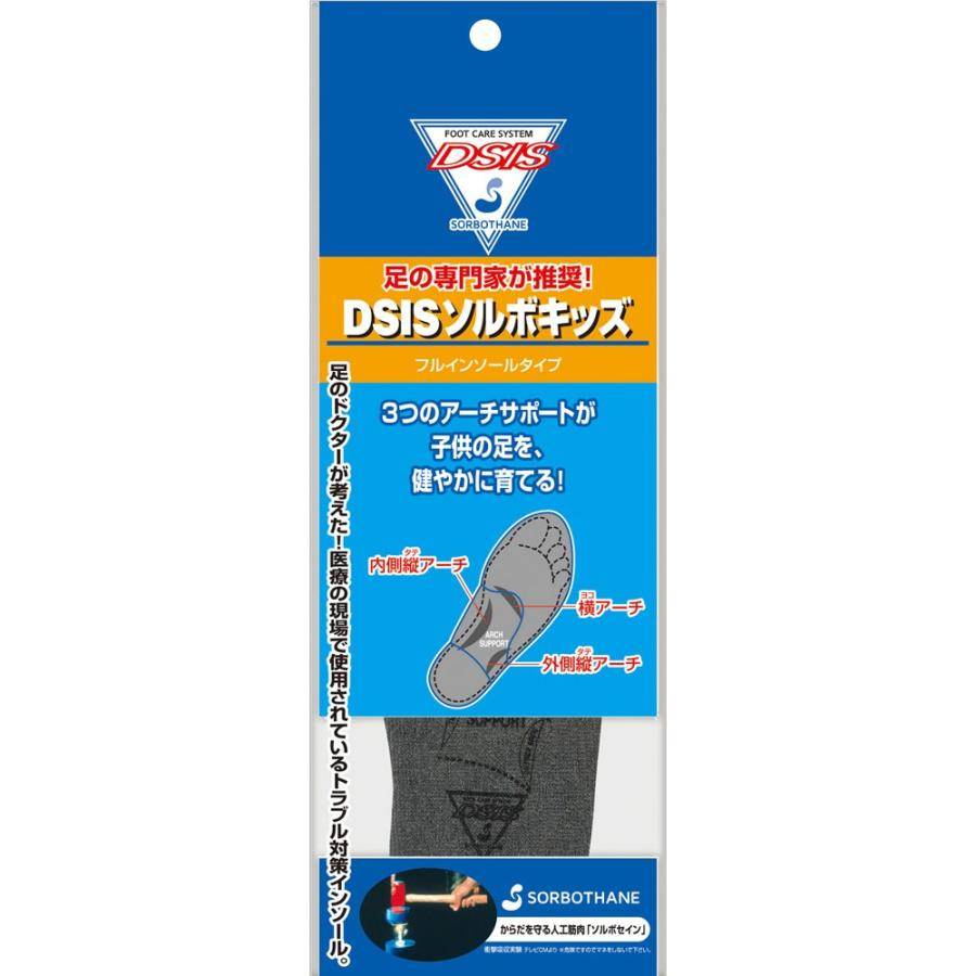 DSIS ソルボキッズ フルインソールタイプ 19cm ダークグレー
