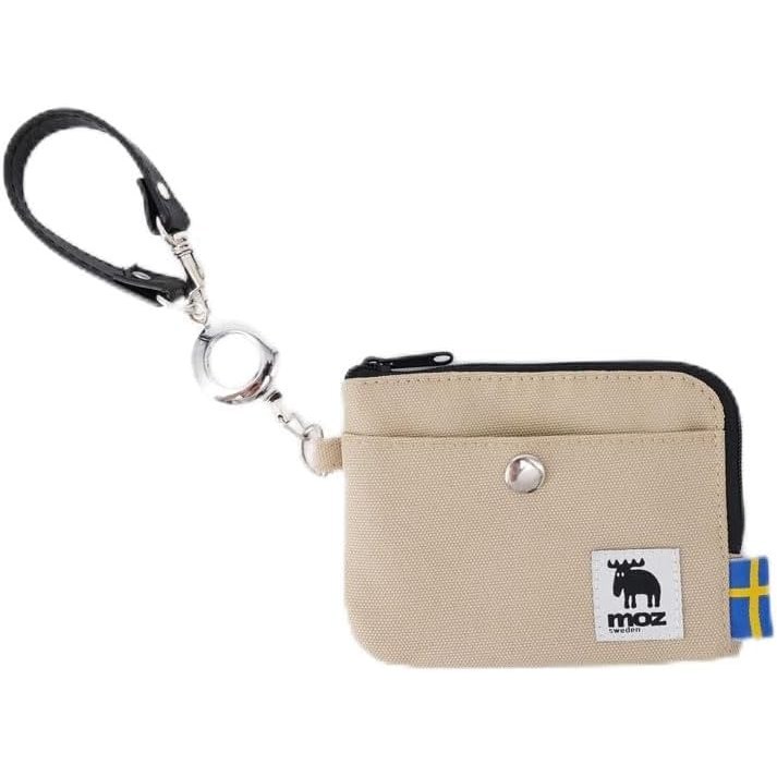 moz モズ フィーチャーパスケース 定期入れ カードホルダー 小銭入れ コインケース （ベージュ）