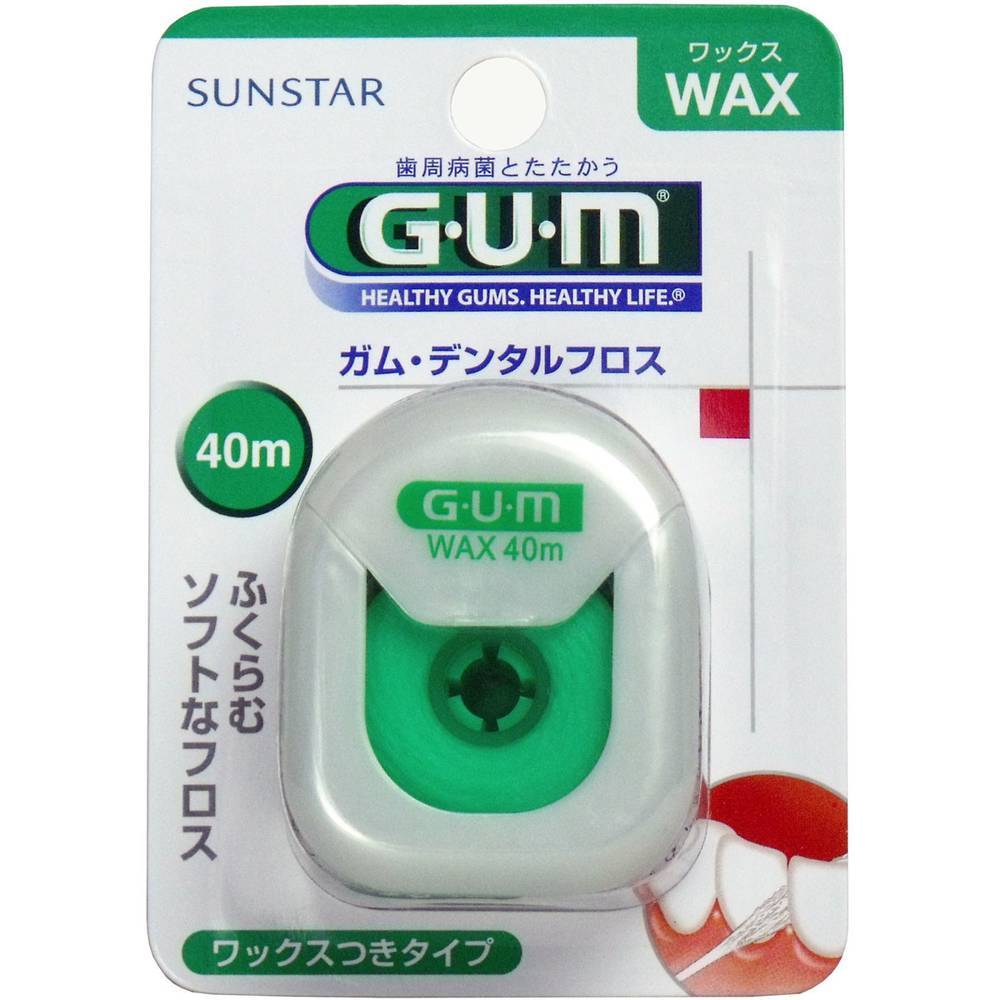 GUM ガム・デンタルフロス ワックス 40m【オーラル】