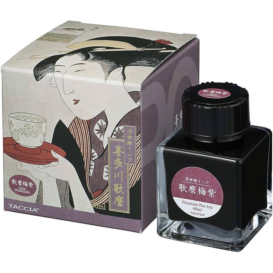 ナカバヤシ TACCIA 浮世絵インク 40ml 喜多川歌麿 梅紫 TFPI-WD42-16