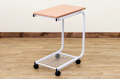 キャスター付きサイドテーブル ビーチ BE 50cm幅 [2]