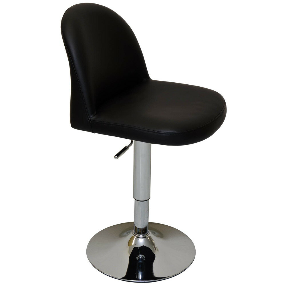 昇降式 ダイニングバーチェア 6cm厚座面 ブラック