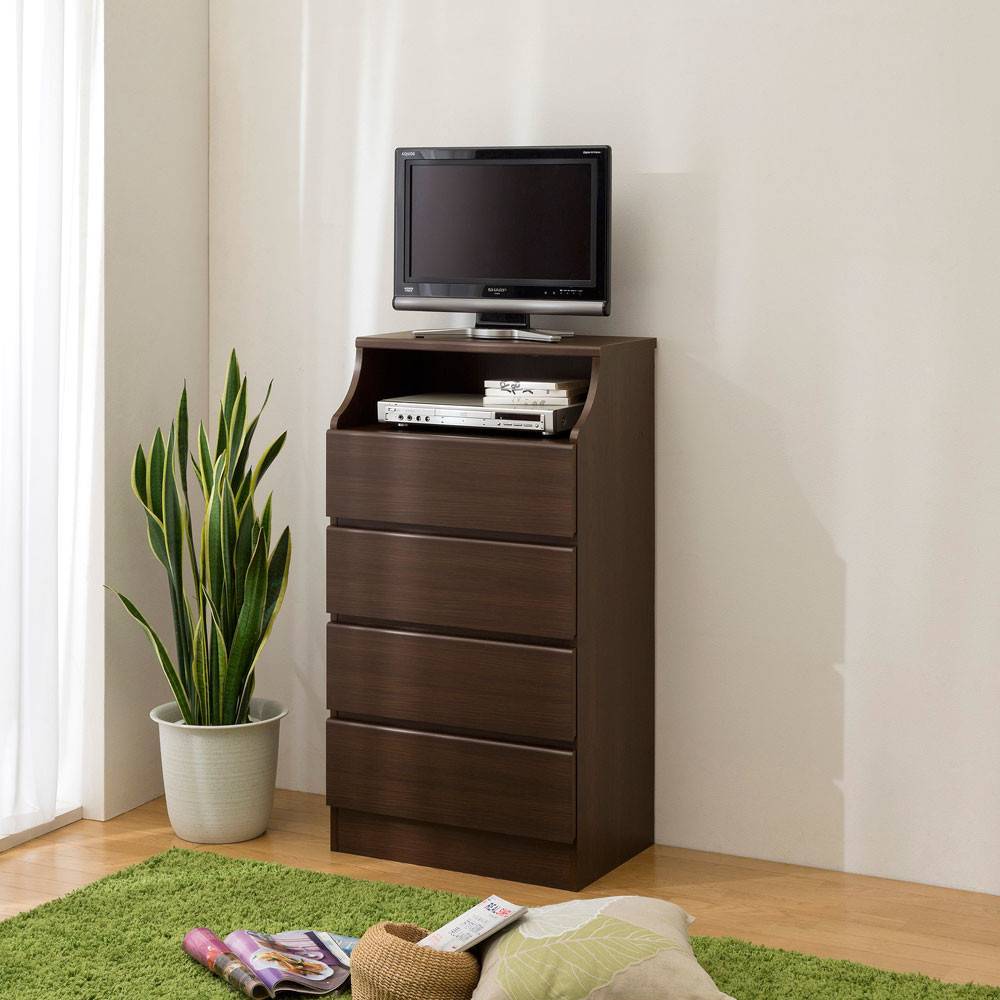 【CHESCA】チェストチェスカ 4段 ダークブラウン CSC-1144H DK