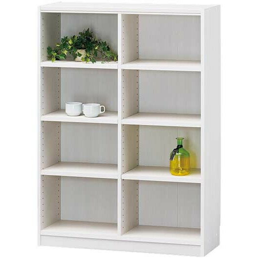 乐天商城 - 木製 マルチ オープンラック タナリオ 可動棚 幅87cm×奥行き29cm×高さ120cm ホワイト